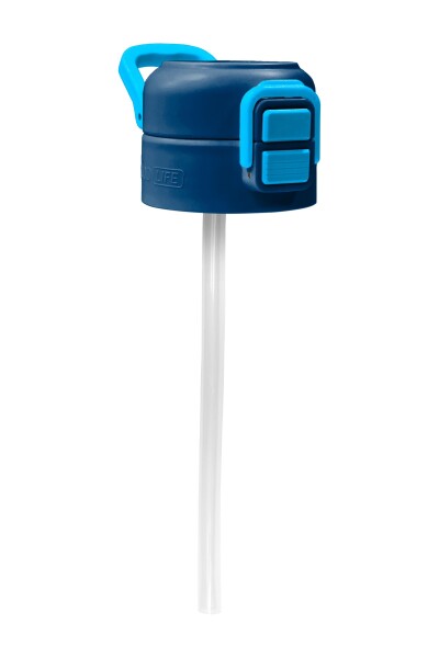 Coral High 500 ML Çelik Termos Mat Kapak için Lacivert Mavi Yedek Kapak ve Pipet Kiti 1906-K - 2