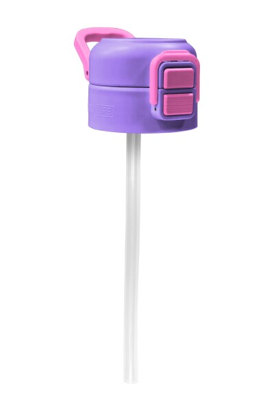 Coral High 500 ML Çelik Termos Mat Kapak için Milka Pembe Yedek Kapak ve Pipet Kiti 1901-K - 2