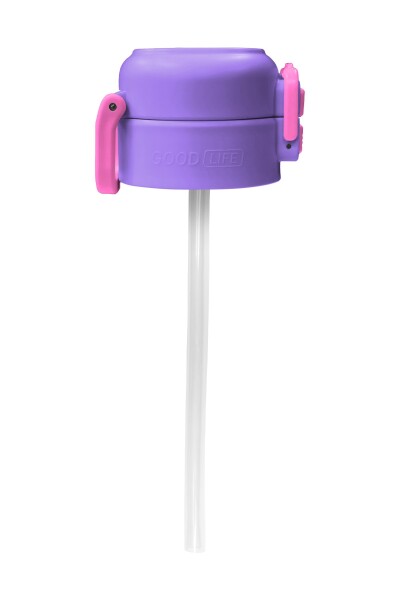 Coral High 500 ML Çelik Termos Mat Kapak için Milka Pembe Yedek Kapak ve Pipet Kiti 1901-K - 6