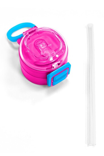 Coral High 500 ML Çelik Termos için Pembe Mavi Yedek Kapak ve Pipet Kiti 1903-K - 5