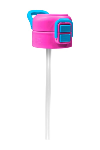 Coral High 500 ML Çelik Termos Mat Kapak için Pembe Mavi Yedek Kapak ve Pipet Kiti 1903-K - 2
