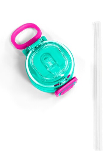 Coral High 500 ML Çelik Termos için Yeşil Pembe Yedek Kapak ve Pipet Kiti 1902-K - 4