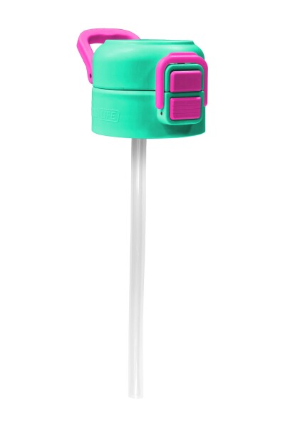 Coral High 500 ML Çelik Termos Mat Kapak için Yeşil Pembe Yedek Kapak ve Pipet Kiti 1902-K - 2