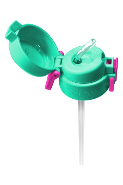 Coral High 500 ML Çelik Termos Mat Kapak için Yeşil Pembe Yedek Kapak ve Pipet Kiti 1902-K - 3