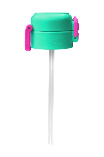 Coral High 500 ML Çelik Termos Mat Kapak için Yeşil Pembe Yedek Kapak ve Pipet Kiti 1902-K - 6