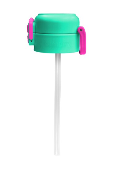 Coral High 500 ML Çelik Termos Mat Kapak için Yeşil Pembe Yedek Kapak ve Pipet Kiti 1902-K - 7