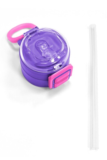 Coral High 500 ML Çelik Termos için Milka Pembe Yedek Kapak ve Pipet Kiti - 4