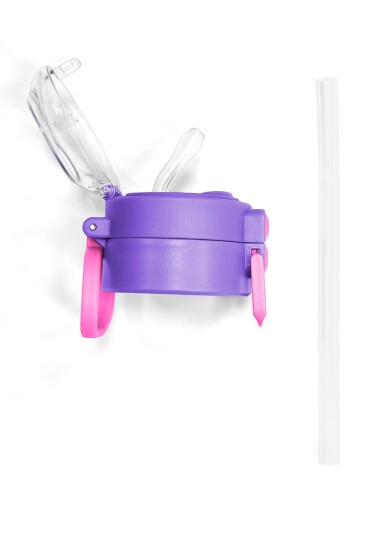 Coral High 500 ML Çelik Termos için Milka Pembe Yedek Kapak ve Pipet Kiti - 6