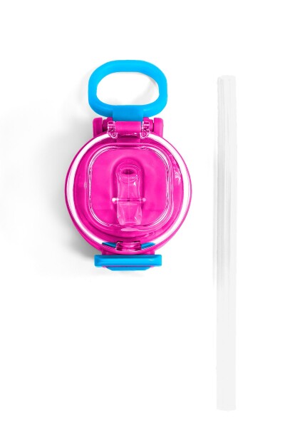 Coral High 500 ML Çelik Termos için Pembe Mavi Yedek Kapak ve Pipet Kiti - 2