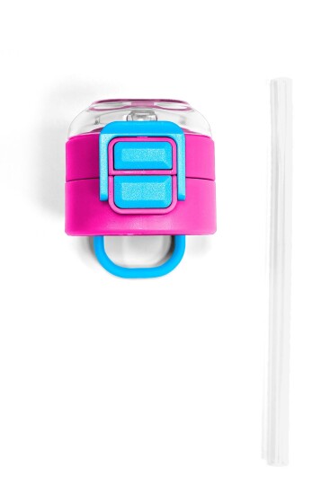Coral High 500 ML Çelik Termos için Pembe Mavi Yedek Kapak ve Pipet Kiti - Coral High KIDS