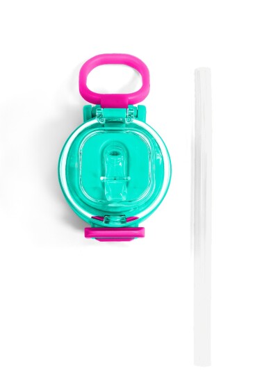 Coral High 500 ML Çelik Termos için Yeşil Pembe Yedek Kapak ve Pipet Kiti - 2