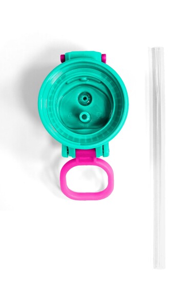 Coral High 500 ML Çelik Termos için Yeşil Pembe Yedek Kapak ve Pipet Kiti - 9