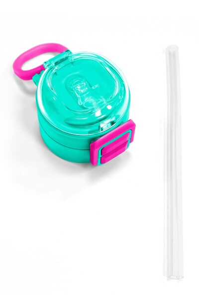 Coral High 500 ML Çelik Termos için Yeşil Pembe Yedek Kapak ve Pipet Kiti - 4