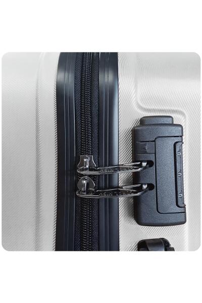 Coral High ABS Gümüş Orta Boy Valiz 16432 - 9