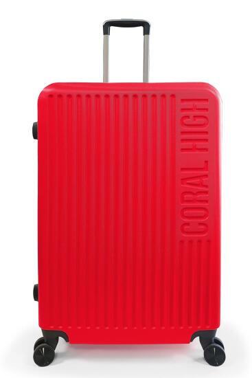 Coral High ABS Kırmızı Büyük Boy Valiz 16448 