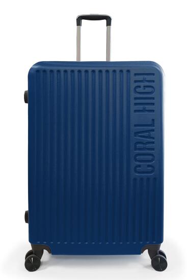 Coral High ABS Lacivert Büyük Boy Valiz 16408 