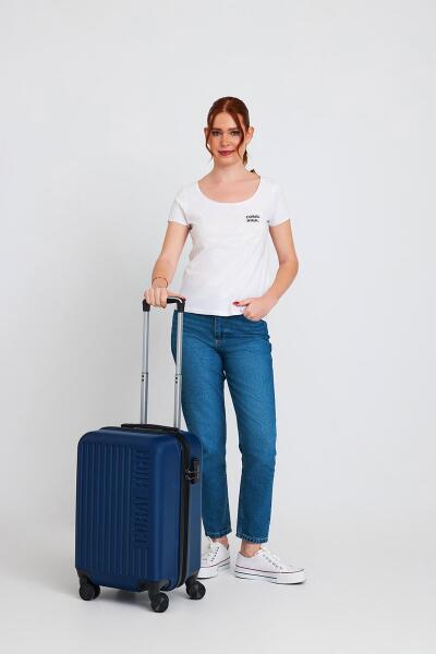 Coral High ABS Lacivert Küçük Boy Valiz 16406 - 2