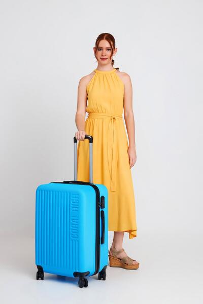 Coral High ABS Mavi Orta Boy Valiz 16427 - 2