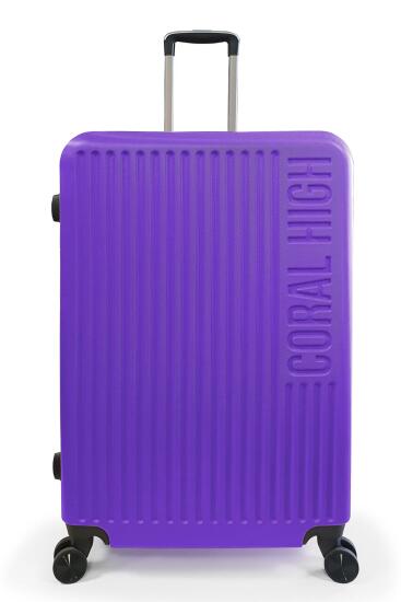 Coral High ABS Mor Büyük Boy Valiz 16453 