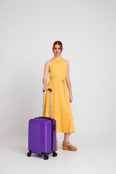 Coral High ABS Mor Küçük Boy Valiz 16451 - 2