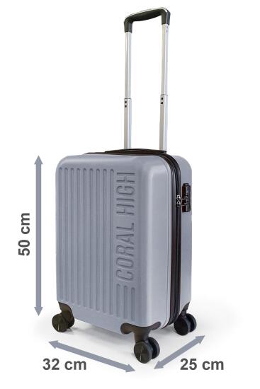 Coral High ABS Mor Küçük Boy Valiz 16451 - 10