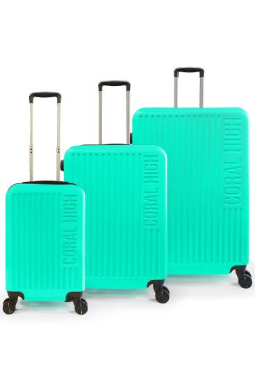 Coral High ABS Su Yeşili 3'lü Valiz Seti 16420 - Coral High