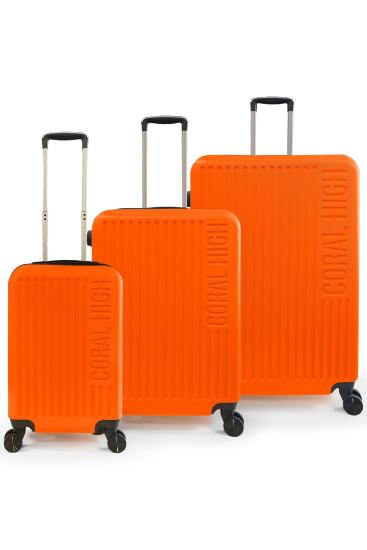Coral High ABS Turuncu 3'lü Valiz Seti 16520 