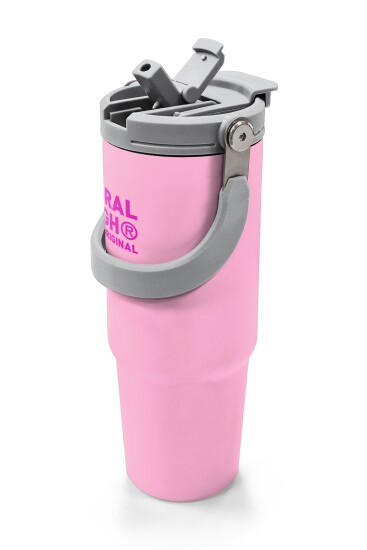 Coral High Açık Pembe Pipetli ve Direkt İçim Çelik Termos 900 ml 38751 - 2