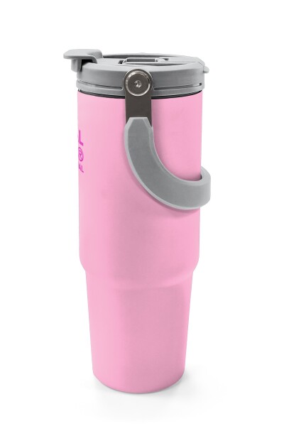 Coral High Açık Pembe Pipetli ve Direkt İçim Çelik Termos 900 ml 38751 - 5