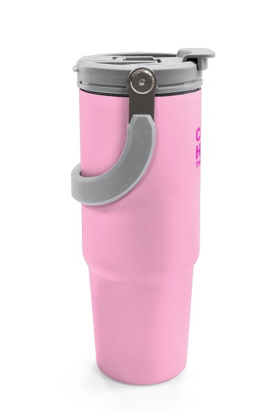 Coral High Açık Pembe Pipetli ve Direkt İçim Çelik Termos 900 ml 38751 - 6