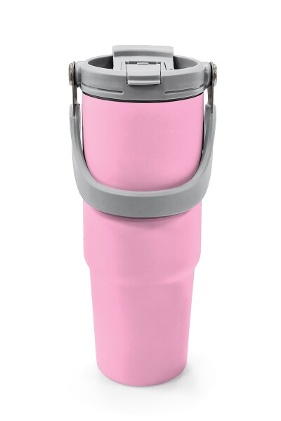 Coral High Açık Pembe Pipetli ve Direkt İçim Çelik Termos 900 ml 38751 - 7