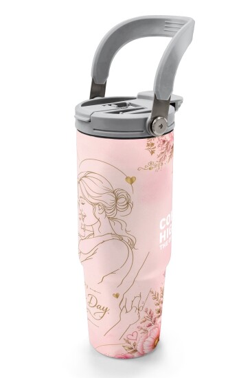 Coral High Anneler Gününe Özel Anne Erkek Çocuk Desenli Pipetli ve Direkt İçim Çelik Termos 900 ml 38764 - 4