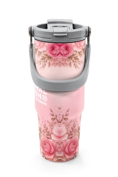 Coral High Anneler Gününe Özel Anne Erkek Çocuk Desenli Pipetli ve Direkt İçim Çelik Termos 900 ml 38764 - 7