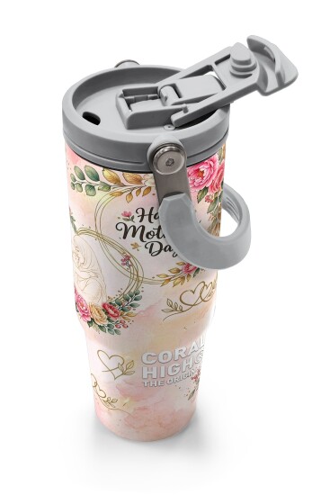 Coral High Anneler Gününe Özel Anne Erkek Çocuk Desenli Pipetli ve Direkt İçim Çelik Termos 900 ml 38766 - 3