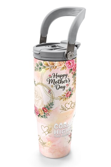 Coral High Anneler Gününe Özel Anne Erkek Çocuk Desenli Pipetli ve Direkt İçim Çelik Termos 900 ml 38766 - 4