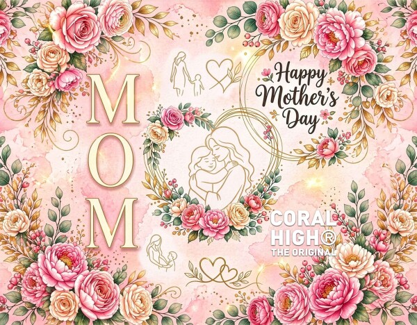 Coral High Anneler Gününe Özel Anne Kız Çocuk Desenli Pipetli ve Direkt İçim Çelik Termos 900 ml 38761 - 9