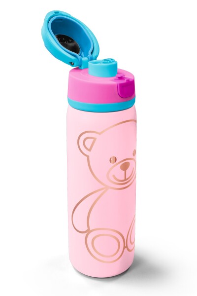Coral High Ayıcık Desenli Pipetli ve Direkt İçim Çelik Termos 800 ml 38590 - 3