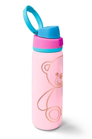 Coral High Ayıcık Desenli Pipetli ve Direkt İçim Çelik Termos 800 ml 38590 - 2