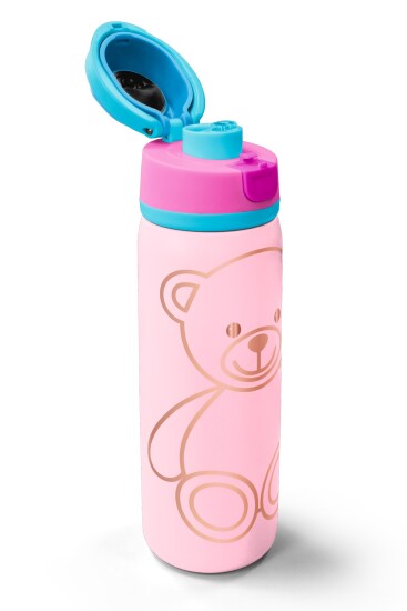 Coral High Ayıcık Desenli Pipetli ve Direkt İçim Çelik Termos 800 ml 38590 - 3