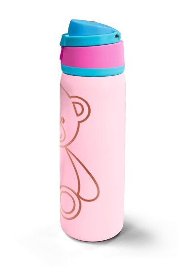 Coral High Ayıcık Desenli Pipetli ve Direkt İçim Çelik Termos 800 ml 38590 - 5