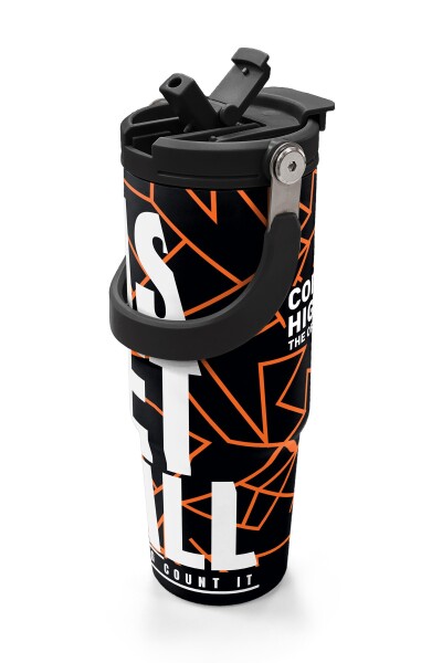 Coral High Basketbol Desenli Pipetli ve Direkt İçim Çelik Termos 900 ml 38743 - 2