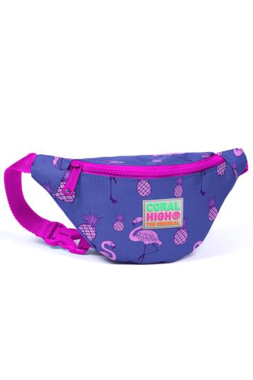 Coral High Kids Lavanta Pembe Flamingo Desenli Bel Çantası 22572 