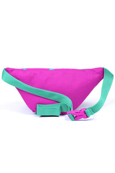 Coral High Kids Neon Pembe Su Yeşili Kalp Desenli Bel Çantası 22573 - 2