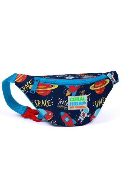 Coral High Kids Lacivert Mavi Uzay Desenli Bel Çantası 22576 - 1