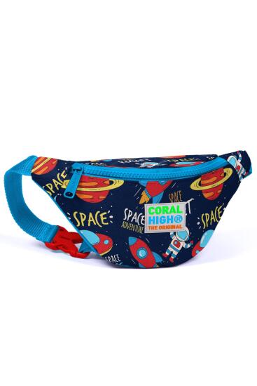 Coral High Kids Lacivert Mavi Uzay Desenli Bel Çantası 22576 