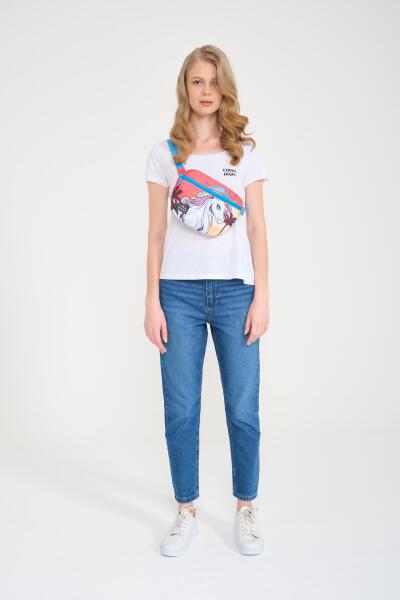 Coral High Hardal Kahverengi Unicorn Desenli Bel Çantası 22589 - 10