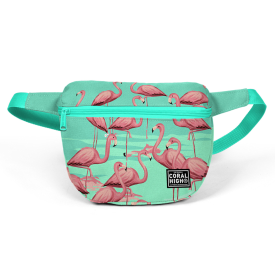 Coral High Su Yeşili Flamingo Desenli Bel Çantası 22600 