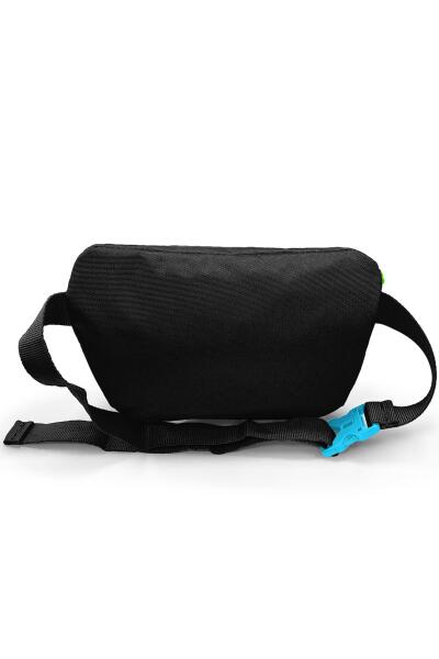 Coral High Kids Siyah Fosforlu Yeşil Kulaklık Game Desenli Bel Çantası 11559 - 6