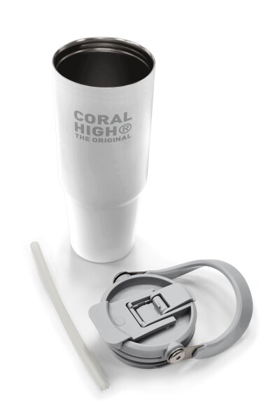 Coral High Beyaz Pipetli ve Direkt İçim Çelik Termos 900 ml 38749 - 8