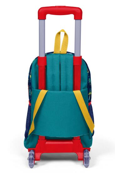 Coral High Kids Lacivert Çivit Robot Desenli Üç Bölmeli Çekçekli Okul Sırt Çantası 23380 - 2